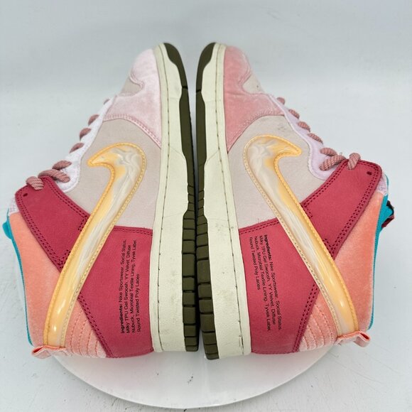 Nike Dunk X Social Status Mid Men Size 10 DJ1173-600 Strawberry Milk Shoes - Picture 6 of 11